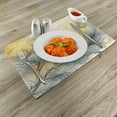 thumbnail image 2 of Ambesonne Yellow Place Mats Set of 4, Autumnal Melancholy Branches, Standard Size, Khaki Slate Blue Eggshell, 2 of 5