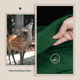 thumbnail image 2 of BALCONY & FALCON Nappe Résistante à l'Eau 57 Po x 118 Po Vert Forêt Lin Pelucheux, 2 of 6