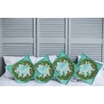 thumbnail image 6 of Ambesonne Fantasy Throw Pillow Cover 4 Pack, Small Town Round Art, 20", Green and Blue, 6 of 6