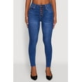thumbnail image 4 of Womens WAX Button Fly Skinny Jeans, 4 of 5