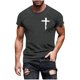 thumbnail image 1 of Tops de Cuello Redondo para las Mujeres Impreso Manga Corta Suéter Casual Blusa Verano Suave, 1 of 5
