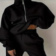 thumbnail image 6 of LYMAYTER Sweatsuit Sets for Women Cozy Fleece Jogger Set Thermal Zipper Pullover & Pants Sets XS-5XL, 6 of 9