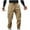Khaki, variant on Men's Casual Linen Pant Beach Summer Elastic Waist Drawstring Pants Solid Color Pocket Full Length Pants Black
