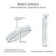 thumbnail image 4 of Rosec Jewels Cubic Zirconia Solitaire Ring Set for Women, Stackable Ring Set - AAAA Quality, 10K White Gold, US 8.00, 4 of 7