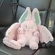 thumbnail image 4 of Peluche de conejo de murciélago esponjoso, Manta Kawaii, Animal creativo, peluche de conejo rosa y blanco, almohada suave, regalo de cumpleaños para niños, 4 of 4