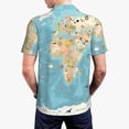 thumbnail image 6 of Cauagu World Map With Animals 1 Print Men's Polo Shirts, Short-Sleeve Polo Shirts for Men Performance Golf Shirt Athletic Casual Collared T-Shirt-XX-Large, 6 of 8