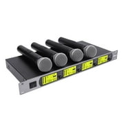 4 Channel Radigs Professional Karaoke High Frequency One For Four Handheld Mic Karaoke UHF Wireless Microphone System