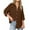 Coffee, variant on Button Down Shirt for Women Dressy Casual Long Sleeve Comfy Tops Solid Color Tunic Blouse 2025 Office Work Trendy Outfits