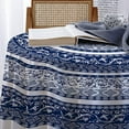 thumbnail image 6 of Rectangle Tablecloth - 60 x 84 Inch Blue Bohemia Rustic Tablecloth Classic French Country Printed Farmhouse Table Cover for Farmhouse Decoration, Suitable for Home, Kitchen Dining, 6 of 6