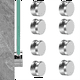 thumbnail image 2 of Kit de Herrajes para Montaje de Espejos Sin , Clips para Sujetar Espejos, Forma Redonda, Fijación con Doble Tornillo, Soporte para Colgar Espejos, 2 of 5