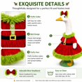 thumbnail image 4 of KuKeDi 2-Piece 23 inch Porch Goose Outfit, Red Plush Holiday Dress with Bow Headband, 4 of 10