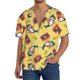 thumbnail image 1 of Fotbe Pineapples Sharks In Hawaiian Camisa Estampada de Manga Corta para Hombre, Casual de Verano, Estilo Playero, Sin Arrugas-Small, 1 of 5