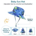 thumbnail image 3 of American Trends UPF 50+ Baby Boy Sun Hat Sun Protective Cute Wide Brim Summer Kids Beach Bucket Hats Toddler Sun Hats for Girl Underwater World M, 3 of 6
