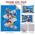 thumbnail image 3 of Disney Mickey Mouse 4 Piece Bedding Sets, Toddler Bed with Comforter, Fitted Sheet, Flat Top Sheet, Pillowcase, 3 of 8