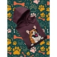 thumbnail image 3 of Color Corgi Peeking Hoodie Men -Image by Shutterstock, Male x-Large, 3 of 4