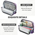 thumbnail image 5 of Stand Pencil Pouch High Capacity Pencil Case Organizer Pouch Durable Pencil Box for Office, Purplewood Printed, 5 of 8
