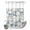 Blue, variant on No Hook Shower Curtain, Paris Tower Shower Curtains for Bathroom with See Through Top Window, Vintage Architectural Hand-Painted Aesthetic Waterproof & Washable Bath Curtain Standard 72"x72"