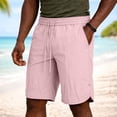 thumbnail image 2 of IROINNID Men's Solid Color Casual Sports Shorts with Zippered Pockets Elastic Drawstring Waist Lightweight Breathable Summer Gym Beach Vacation Daily Wear, 2 of 8
