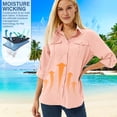 thumbnail image 6 of POENTAB Women's Button Down Safari Shirts UPF 30+ Long Sleeve UV Shirt Sun Protection Outdoor Quick Dry Fishing Hiking Travel Gardening Tops, 6 of 8