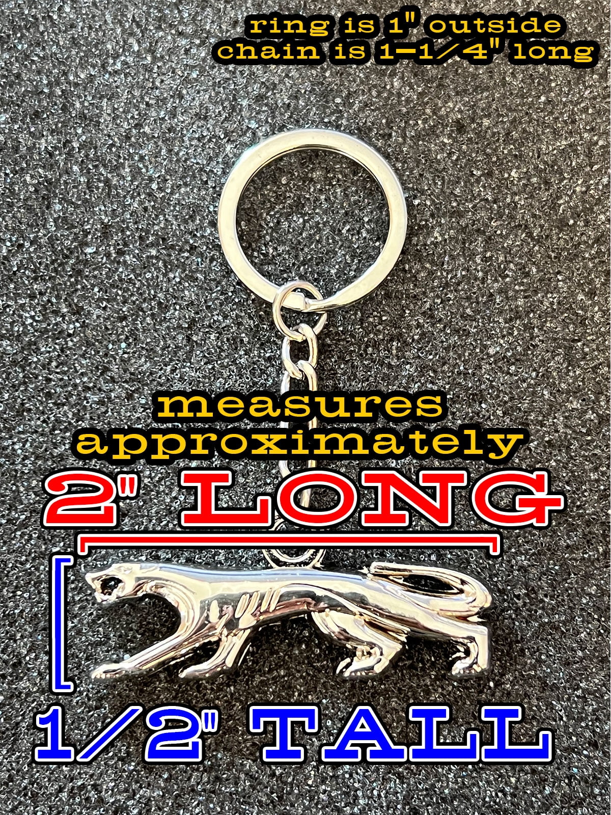 Mercury Cougar Cat Key Chain – Sturdy Metal Piece for All Makes & Models 1967-2002 (Officially Licensed Cougar Keychain)
