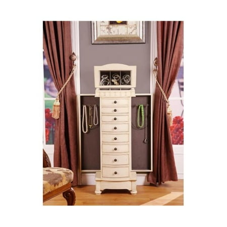 Nathan Direct J1016ARM-L-ABE Muscat 8 Drawer Charging Jewelry Armoire