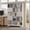 White, variant on SOLACE FURNITURE Tall Bookcase,Modern 5 Tier Bookshelf with 3 Bins Storage & Open Shelf,Black