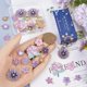 thumbnail image 3 of 1 caja de 40 piezas de 10 estilos de dijes de flores moradas, dijes de violeta, girasol, rosa, flores esmaltadas, dijes florales, 3 of 5