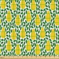 thumbnail image 2 of Ambesonne Tropical Fabric by the Yard Upholstery, Leaves and Pears Pattern, 2 Yards, Orange Green and White, 2 of 5