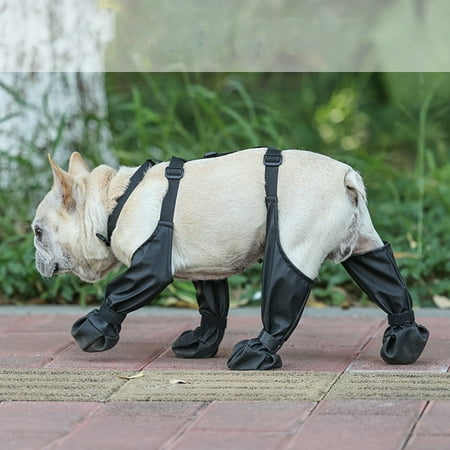 RnemiTe-amo ClearanceDog Boots Waterproof Shoes Nonslip Soft Rubber Sole Dog Shoes for Medium Large Dogs Rugged Anti-Slip Sole Adjustable Dog Leggings Dog Pants