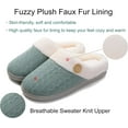 thumbnail image 2 of Women's Fuzzy House Slippers Comfy Memory Foam Bedroom Slippers Warm Slip On Light Shoes Outdoor Indoor Faux Fur Lined, 2 of 14