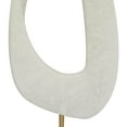 thumbnail image 5 of 7" x 20" White Polystone Cut-Out Abstract Sculpture with Marble Stand, by DecMode, 5 of 13