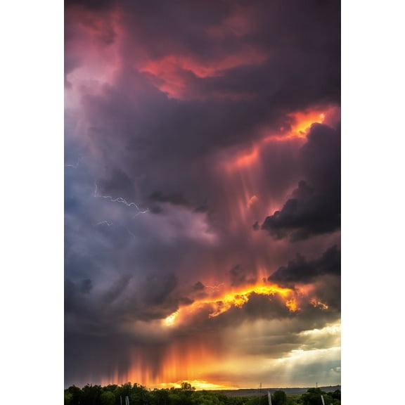 Colorful Vibrant Stormy Sky Photograph - 12" x 18" Art Print Wall Decor