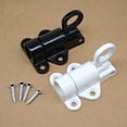 thumbnail image 4 of 2pcs/set Cabinet Pull Ring Spring Load Automatic Door Latch chicken coop chain Hasp Lock Black, 4 of 9