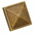 thumbnail image 4 of GlideRite 1-1/4 in. Classic Square Pyramid Cabinet Knobs, Antique Brass, Pack of 5, 4 of 5