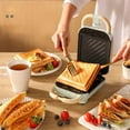 thumbnail image 3 of Electric Waffle Maker 650W 220V With Interchangeable Plates For Toast Takoyaki Crepes Donuts Non-Stick Coating Double Side Heating White, 3 of 9
