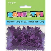 (3 pack) (3 pack) Foil Star Confetti, 0.5 oz, Purple