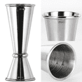 thumbnail image 3 of 304 Stainless Steel One Piece Double Cocktail Jig Machine, Engraved with Gradient Wine Measure Ounce Cup Ounce Cup Jigger Measuring, 3 of 5