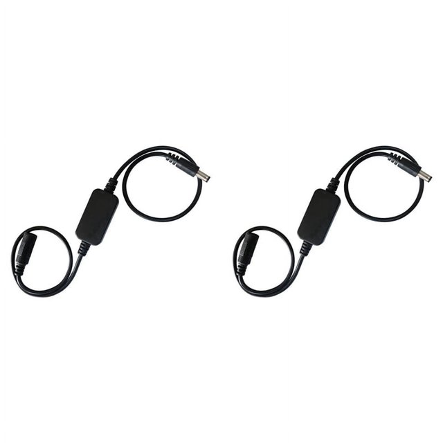 2X 24 Hour Auto Reboot Router Routing Reset Tool DC Power Timing Fiber Modem Router DC Power Manager Black