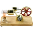 thumbnail image 1 of Stirling Engine Motor Kit Steam Heat Electricity Power Generator with LED Light Educational Hot Air Stirling Engine Motor Model Learning Science Experiment Toys for Kids Students, 1 of 10