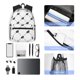 thumbnail image 4 of Disketp Black Rabbit Mochila Ligera Clásica con Múltiples Bolsillos, Mochila Casual para Hombre y Mujer, Ideal para Escuela, Trabajo y Viajes, 4 of 6