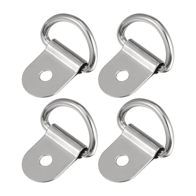4uds D Anillo Amarre Anclaje 3mm Diámetro para Remolque Coche Plateado Tono