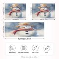 thumbnail image 4 of Dailycode Satin Pillow Case Standard Silk Pillow Cover for Hair and Skin Envelope Closure Happy Snowman with Scarf 20"x26", 4 of 9