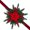Red B, variant on Red Poinsettia Christmas Curtain Tieback With Berries And Needles Velvet Strap 1 Pack