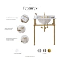 thumbnail image 2 of Water Creation 30 In. W. Single Wash Stand, P-Trap, Carrara White Marble Countertop, 2 of 8