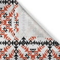 thumbnail image 3 of Ambesonne Ethnic Kitchen Curtains, Tribal Retro Geometric Art, 55"x45", Orange Black White, 3 of 3