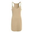thumbnail image 5 of vigerkar Womens Summer Sleeveless A-Line Mini Dress 2025 Sexy Backless Spaghetti Strap Party Club Dresses Beige, L, 5 of 6