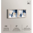 thumbnail image 2 of Soothing Depths Shadowbox Print Blue And Sage Wall Decor Set by Art Remedy, Blonde Frame, 40 x 40, 2 of 6