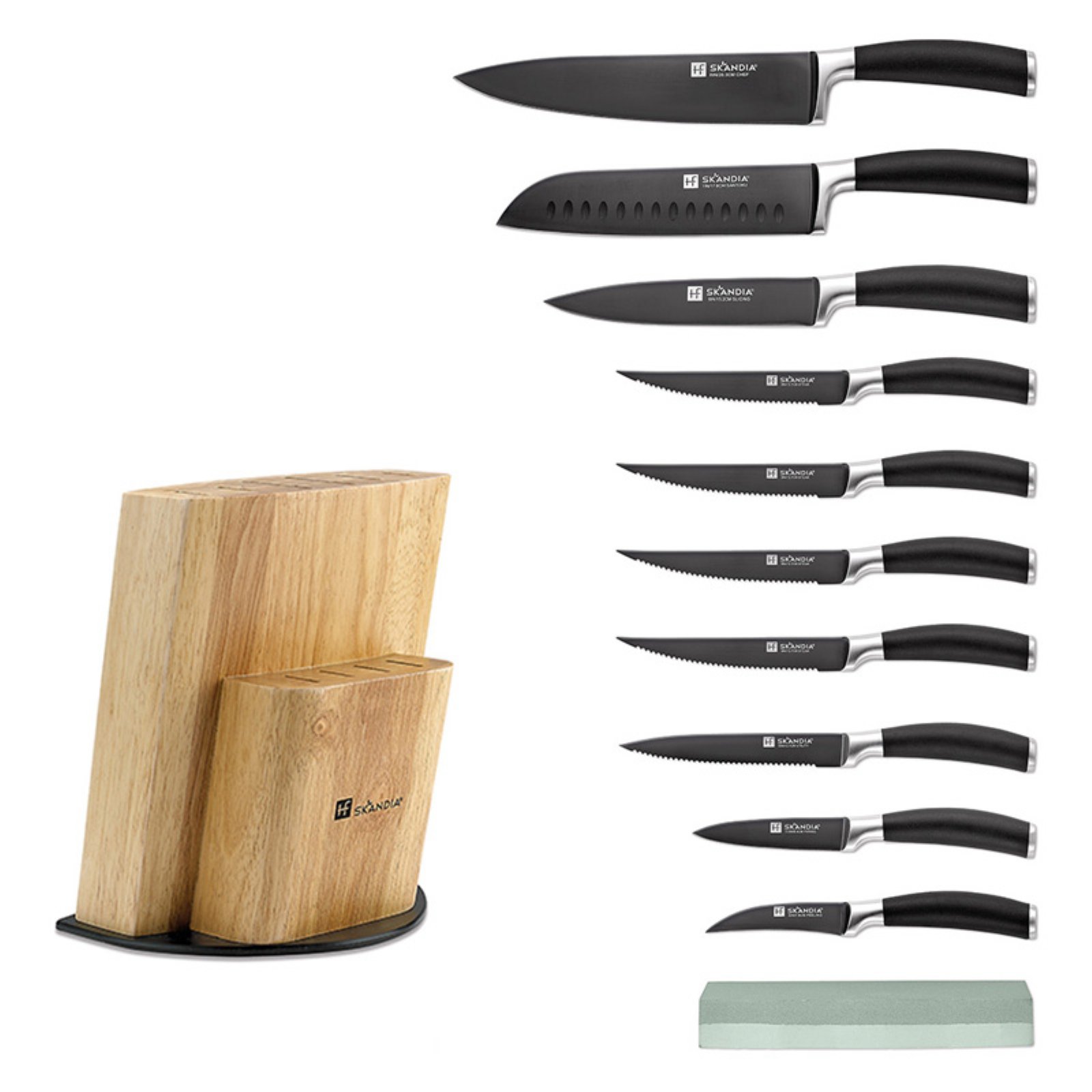 Skandia Onyx 12 Piece Cutlery Block Set Walmart Com Walmart Com