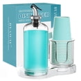 thumbnail image 1 of Dispensador de enjuague bucal BYAWAY con portavasos de vidrio de 500 ml, 1 of 6