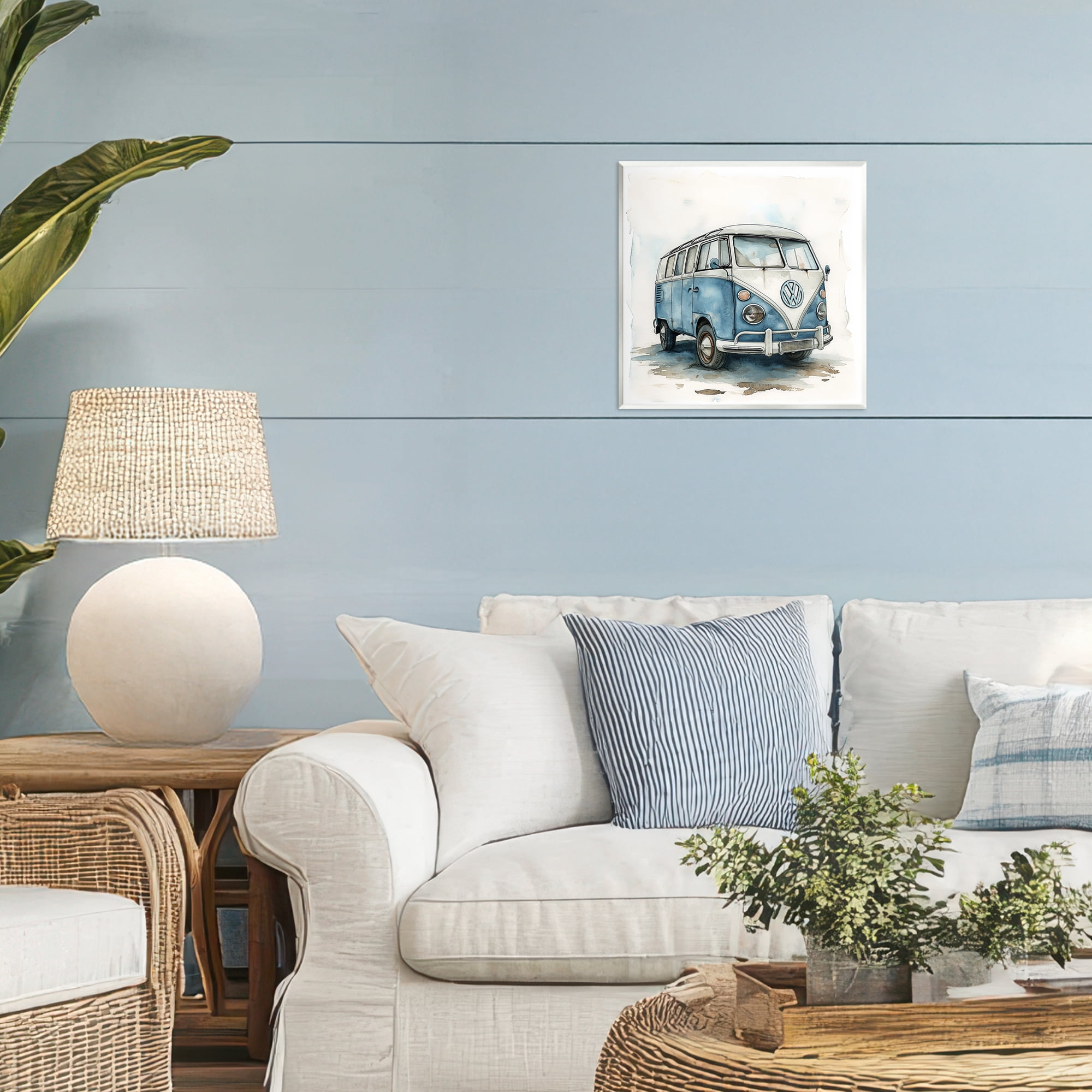 Stupell Industries Sky Blue Surf Van Wall Plaque Art, design by Ray Powers